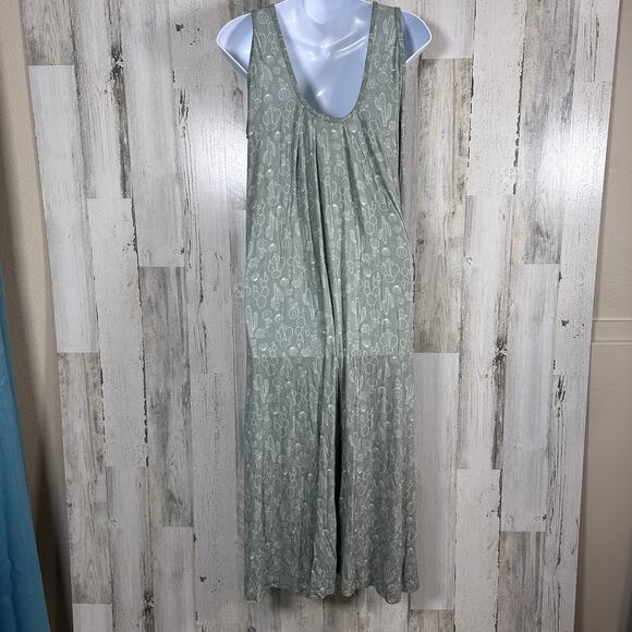 Latched Mama Tank Sleepwear Dress – Succulent Cactus Print – Size 6–18 w Pockets - Picture 2 of 7
